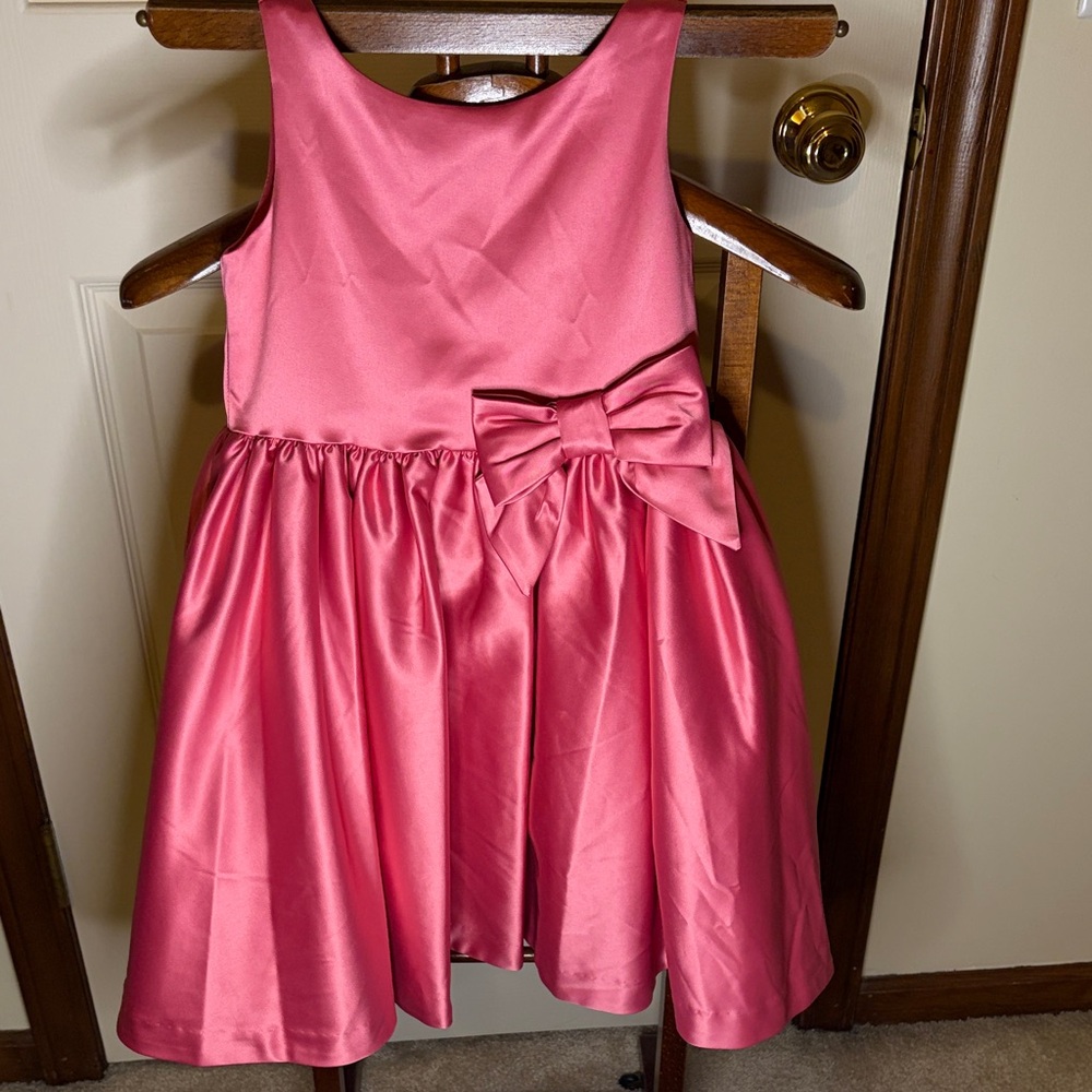 Janie and Jack Coral Satin Dress